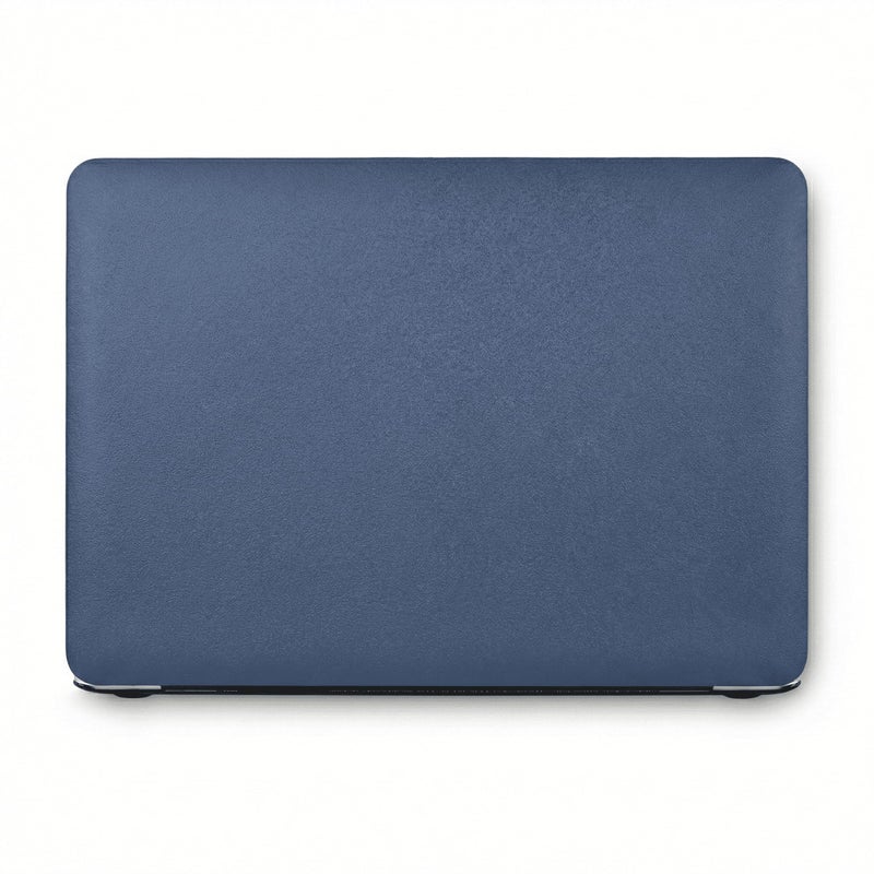 KECC Compatible with MacBook Pro 16 inch Case 2020 2019 Release A2141 with Touch Bar Protective Italian Leather Hard Shell Case, Navy Blue Leather - Image 1
